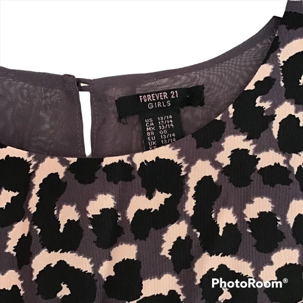 Forever 21 Girls Leopard Print Dress